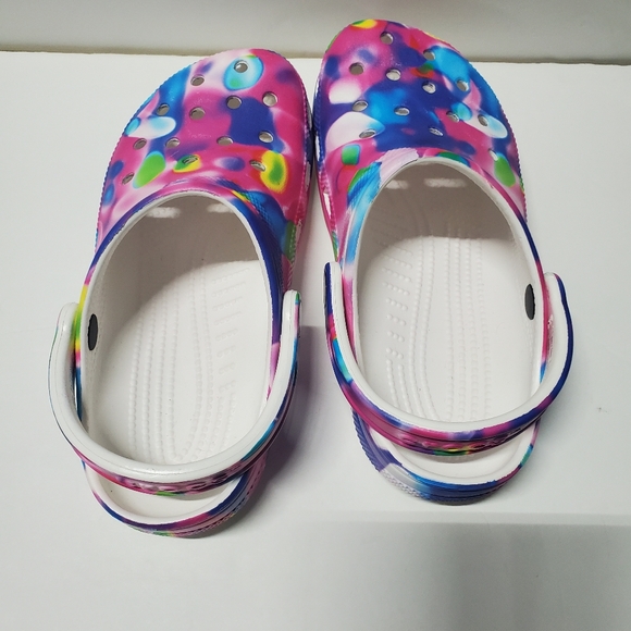 CROCS CLASSIC SOLARIZED CLOGS SOLAR RAINBOW UNISEX SZ M4/W6 pre-owned - Picture 6 of 8